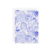 Historischer Feminist Pioneers Blue Toile Karte (Vorderseite/Rückseite Beispiel)