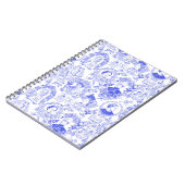 Historischer Feminist Pioneers Blue Toile Notizblock (Linke Seite)