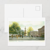 Historischer Fountain Square, Springfield, Ohio Postkarte (Vorne/Hinten)