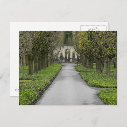 Historischer Garten-Weg Postkarte (Vorne/Hinten)