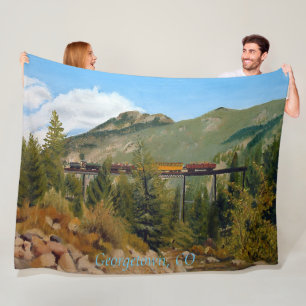 Historischer Georgetown Colorado Dampfzug Fleecedecke