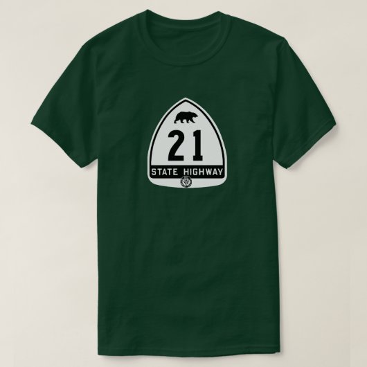 Historischer Highway California 21 T-Shirt (Design vorne)