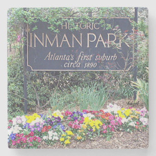 Historischer Inman Park, Atlanta, Georgia, Steinuntersetzer