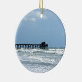 Historischer Kakao-Strand-Pier Keramik Ornament (Rechts)