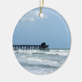 Historischer Kakao-Strand-Pier Keramik Ornament (Links)