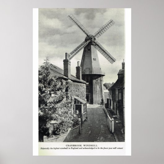 Historischer Kent, Cranbrook Windmill Poster (Vorne)