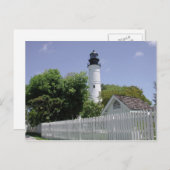 Historischer Key West Florida Leuchtturm Postkarte (Vorne/Hinten)