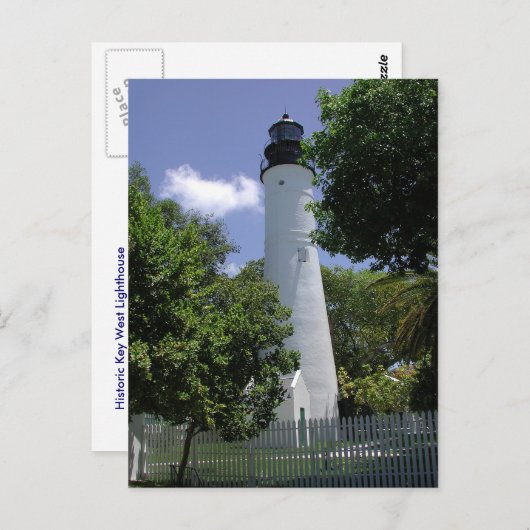 Historischer Key West LIghthouse Postkarte (Vorne/Hinten)