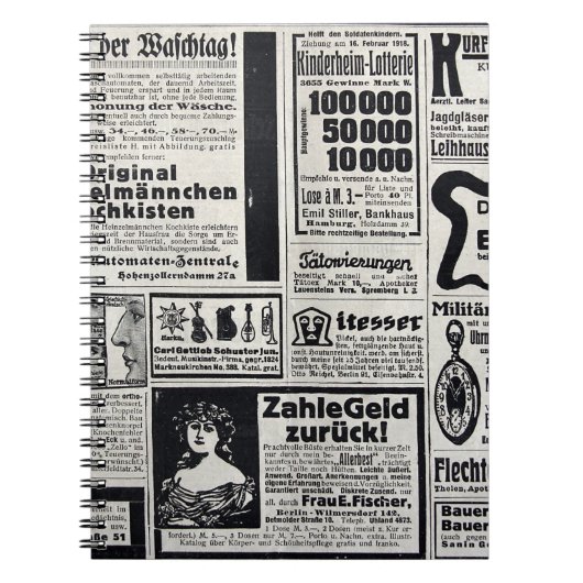 Historischer Kiew: Illustration der Zeitung 1917 Notizblock (Vorderseite)