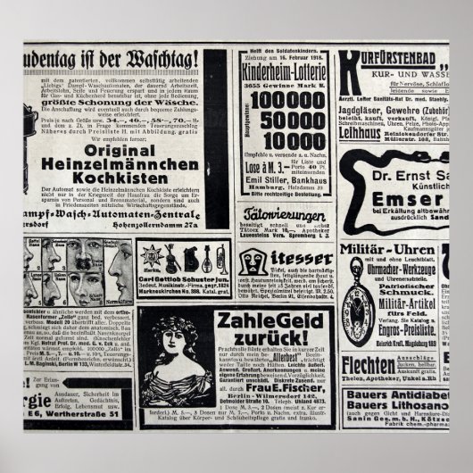 Historischer Kiew: Illustration der Zeitung 1917 Poster (Vorne)