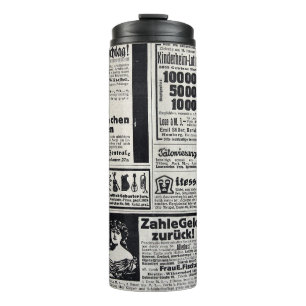 Historischer Kiew: Illustration der Zeitung 1917 Thermosbecher