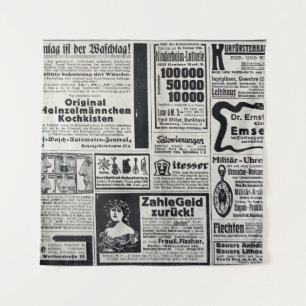 Historischer Kiew: Illustration der Zeitung 1917 Wandteppich