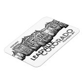 Historischer Leadville Colorado Altstadt-Magnet Magnet (Linke Seite)
