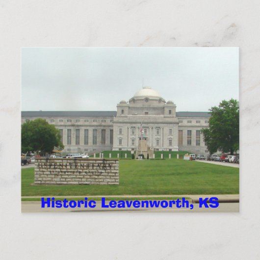 Historischer Leavenworth, KS- Gefängnis Postkarte (Vorderseite)