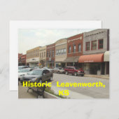 Historischer Leavenworth, KS Postkarte (Vorne/Hinten)