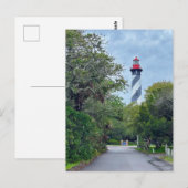 Historischer Leuchtturm St. Augustine Postkarte (Vorne/Hinten)