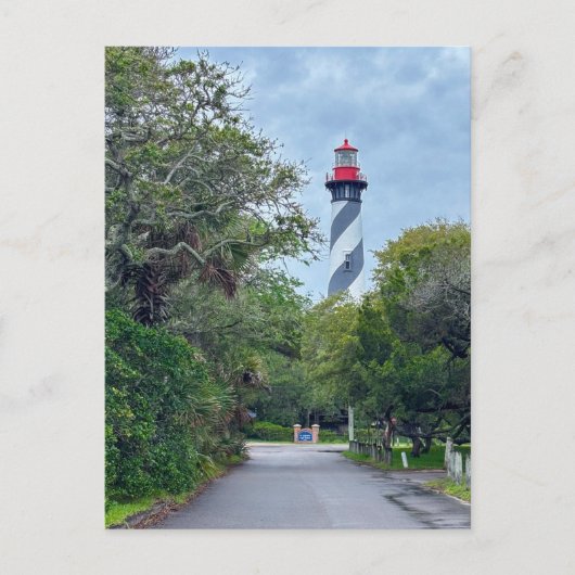 Historischer Leuchtturm St. Augustine Postkarte (Vorderseite)