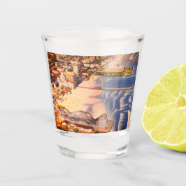 Historischer Long Beach, CA Boardwalk - Vintage-Fo Schnapsglas