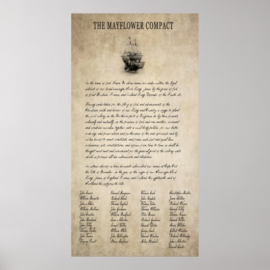 HISTORISCHER MAYFLOWER COMPACT 1620 POSTER (Vorne)