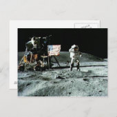 Historischer Mensch auf dem Mond Postkarte (Vorne/Hinten)