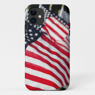 Historischer Militärfriedhof mit US-Flaggen Case-Mate iPhone Hülle