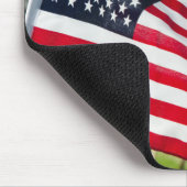 Historischer MilitärFriedhof mit US-Flaggen Mousepad (Ecke)