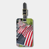 Historischer militärischer Friedhof mit US-Flaggen Gepäckanhänger (Vorderseite vertikal)