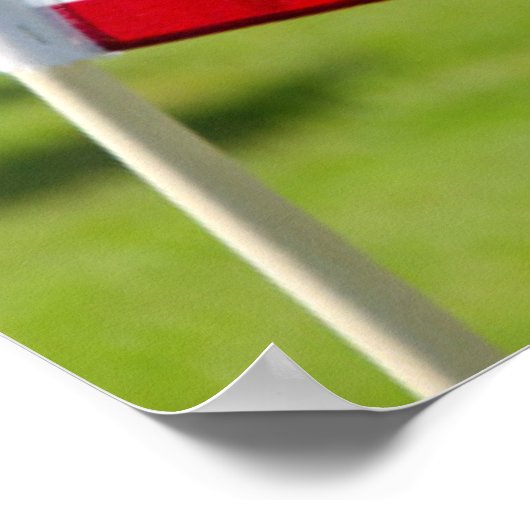 Historischer militärischer Friedhof mit US-Flaggen Poster (Ecke)