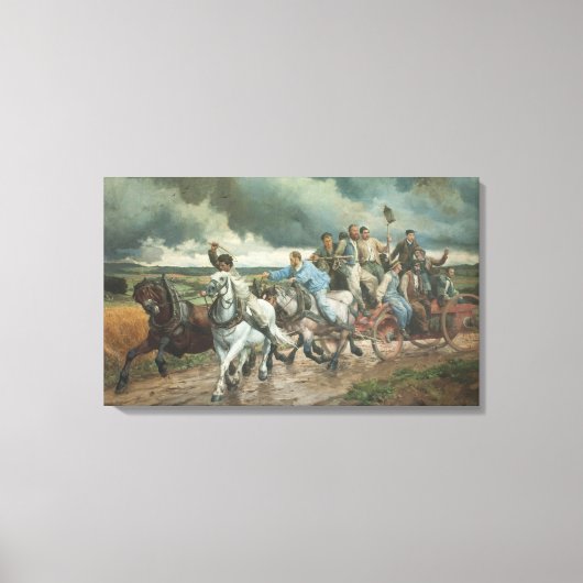 Historischer Motor (von Eugène Burnand) Leinwanddruck (Vorderseite)