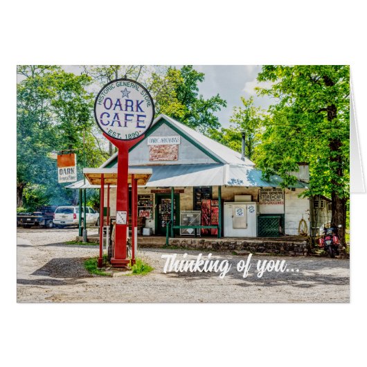Historischer Oark-General Store Thinking Of U Card (Vorderseite (Horizontal))