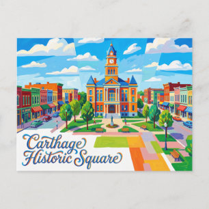 Historischer Platz Carthage Missouri Postkarte