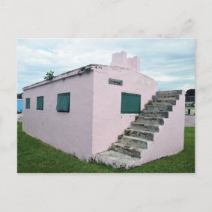 Historischer rosa Bahamas-Gefängnis, grüne Schildk Postkarte