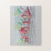 Historischer roter Backsteineingang Puzzle (Vertikal)
