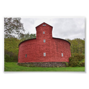 Historischer Roter Stall, Halcottsville, New York Fotodruck