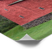 Historischer Roter Stall, Halcottsville, New York Poster (Ecke)