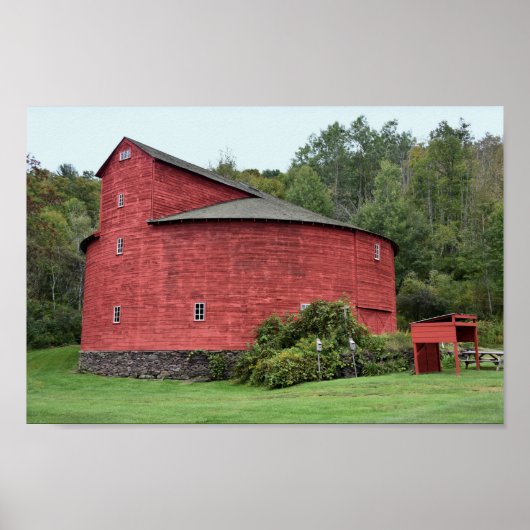 Historischer Roter Stall, Halcottsville, New York Poster (Vorne)