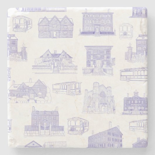 Historischer Salem MA Untersetzer (Vorderseite)