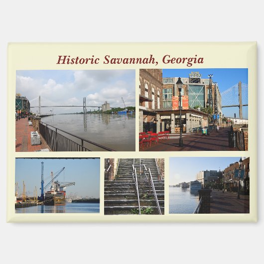 Historischer Savannah, georgischer Holiday Magnet (Vorderseite)