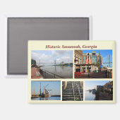 Historischer Savannah, georgischer Holiday Magnet (Vorderseite/Rückseite)