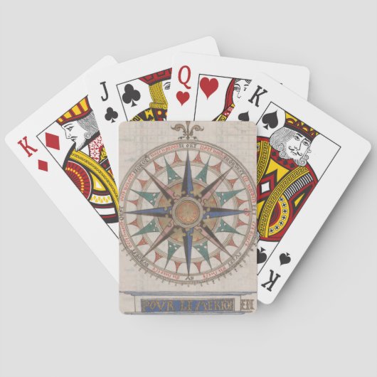 Historischer Schönheitskompass (1543) Spielkarten (Rückseite)