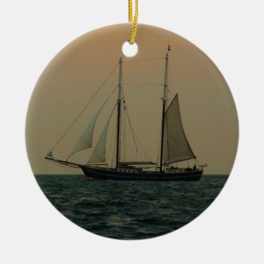 Historischer Schooner Keramikornament (Vorne)