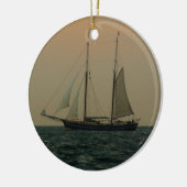 Historischer Schooner Keramikornament (Links)