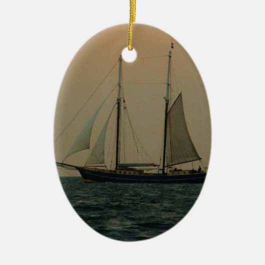 Historischer Schooner Keramikornament (Vorne)