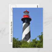 Historischer St. Augustine, Leuchtturm von Florida Postkarte (Vorne/Hinten)