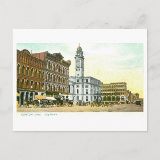 Historischer Stadtplatz, Canton, Ohio Postkarte (Vorderseite)