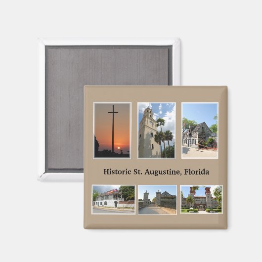 Historischer Staugustinus Magnet (Vorderseite/Rückseite)