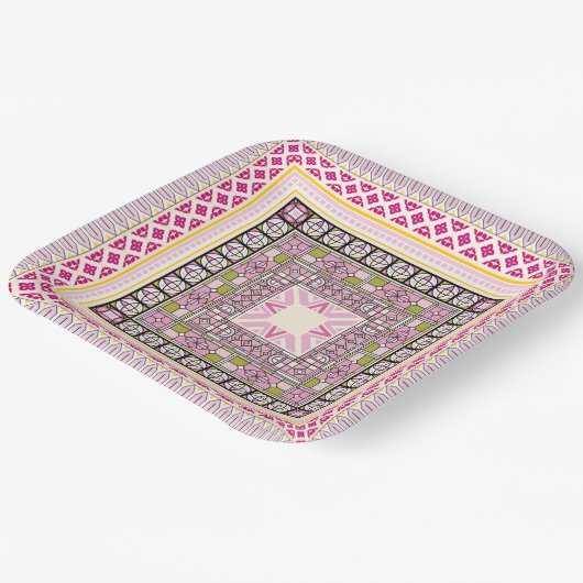 Historischer Stil Pappteller (Gewinkelt)