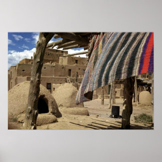 Historischer Taos Pueblo, wie er 1938 war Poster