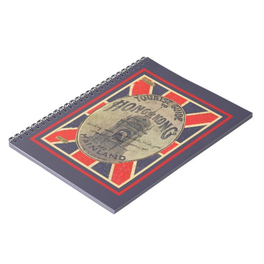 Historischer Tour Guide zu Hongkong mit Union Jack Notizblock (Linke Seite)