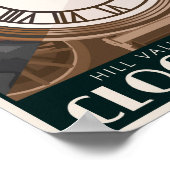 Historischer Uhrturm Poster (Ecke)